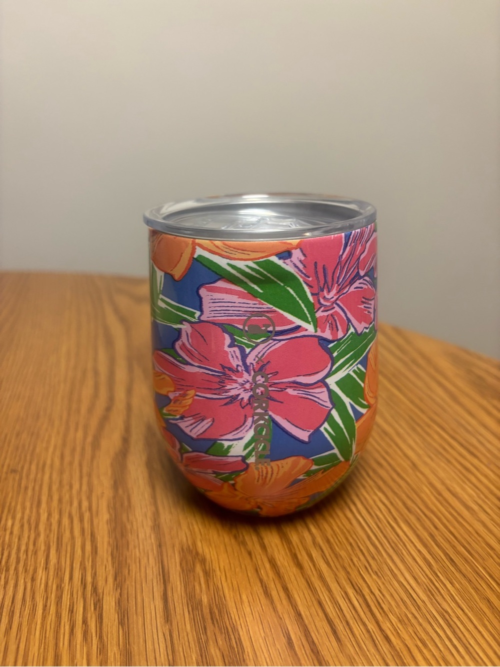 NWOT Corckcicle Stemless 12 oz Vineyard Vines Oleander